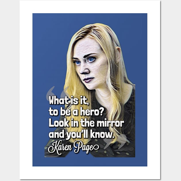 Karen Page Hero Quote Wall Art by Sara's Swag